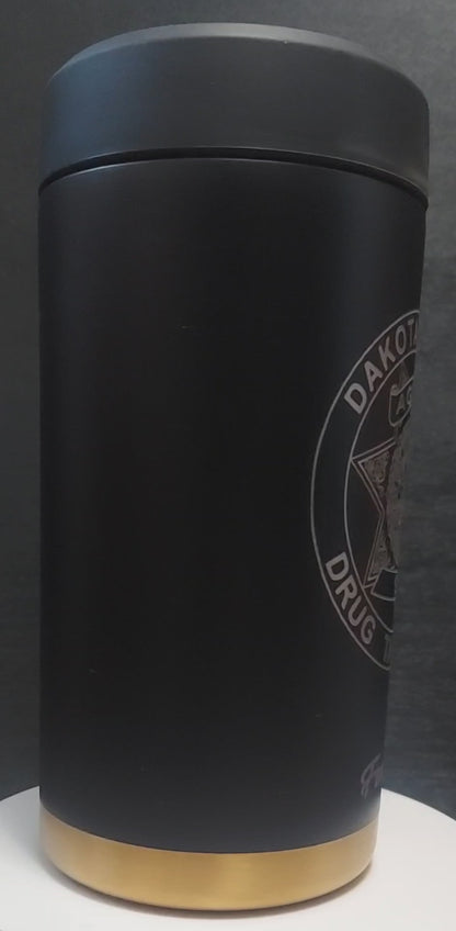 Custom Engraved Frost Buddy Universal Buddy 2.0 Can Cooler - Police Officer, Law Enforcement, Sheriff, Trooper, Badge, Patch - Texas Tea