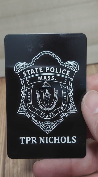 Metal Miranda Warning Cards for Law Enforcement - Laser Engraved - Police, Trooper, Officer, Deputy Sheriff, Heavy Gauge .8 mm thick