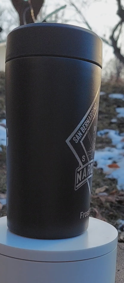 Custom Engraved Frost Buddy Universal Buddy 2.0 Can Cooler - Police Officer, Law Enforcement, Sheriff, Trooper, Badge, Patch,