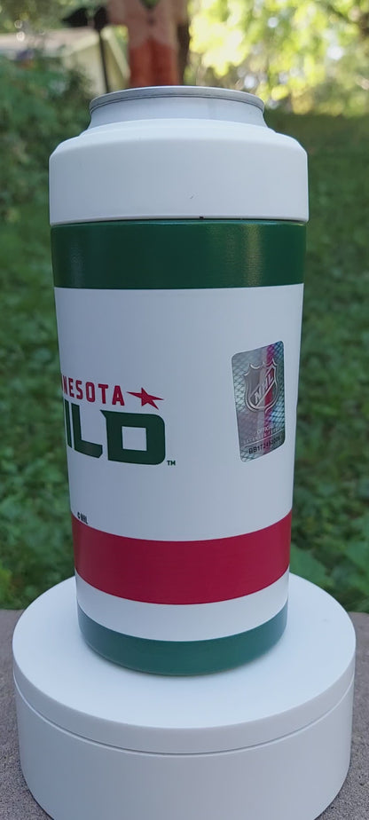 Frost Buddy Universal Buddy 2.0 Can Cooler - Minnesota Wild - NHL - Fits ALL 12 and 16 oz Cans and Bottles - Hockey Officially Licensed NHL
