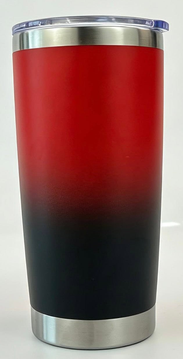 Custom laser engraved 20oz Red and Black tumbler - Firefighter, Fireman, Fire Department, First Responder - with magnetic lid